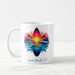 Mug Boucles de surf couché de soleil