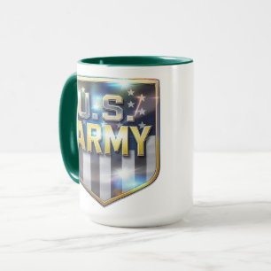 Mug Bouclier de drapeau de l'armée