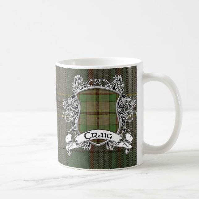 Mug Bouclier de tartan de Craig (Droite)