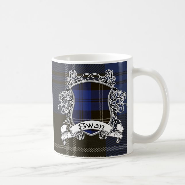 Mug Bouclier de tartan de cygne (Droite)