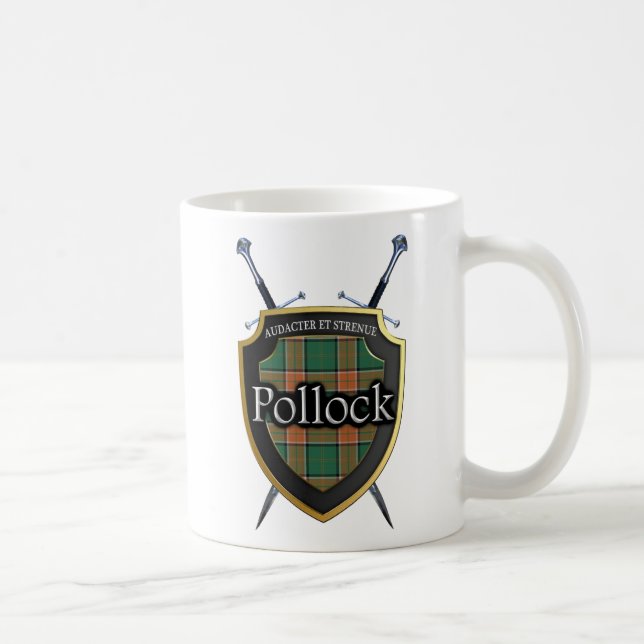 Mug Bouclier et épées de tartan de colin de clan (Droite)
