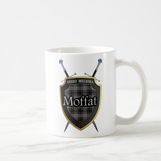 Mug Bouclier et épées de tartan de Moffat de clan (Droite)