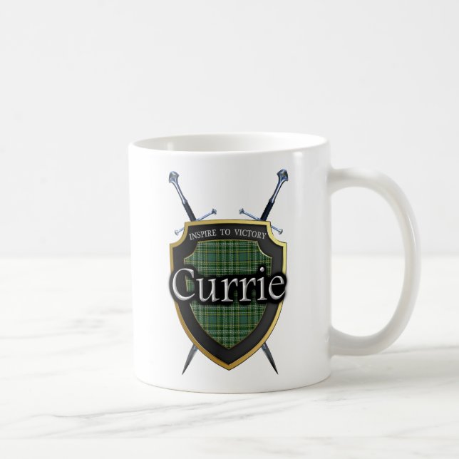 Mug Bouclier et épées écossais de tartan de Currie de (Droite)