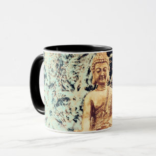Mug Bouddha assis sur la Terre Élégant Lumière zen