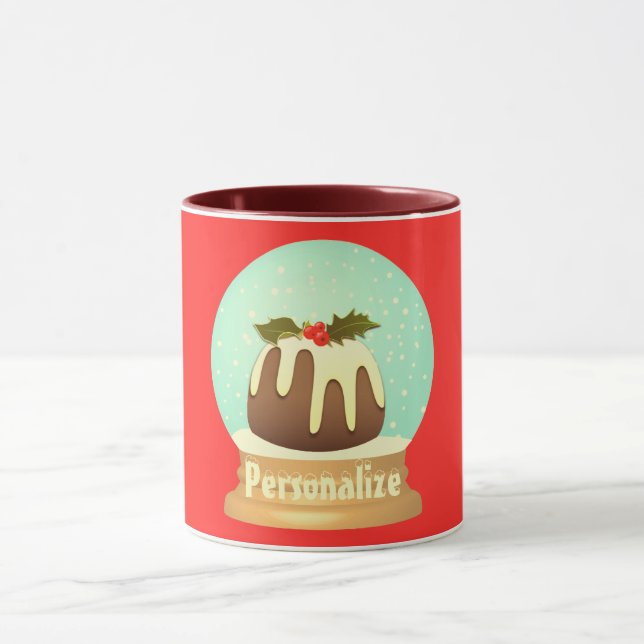 Mug Boudin boudin neige globe tourteau d'hiver rouge v (Centre)