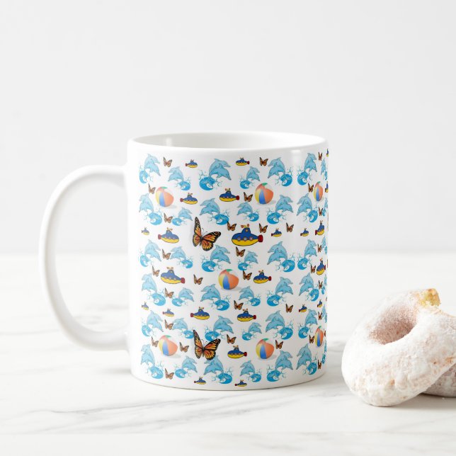 Mug Boue à papillon dauphin (Avec donut)