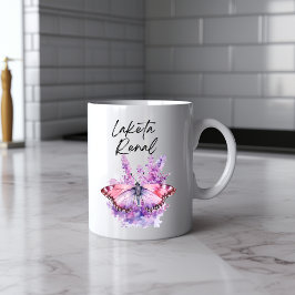 Mug Boue d'aquarelle papillon Messy