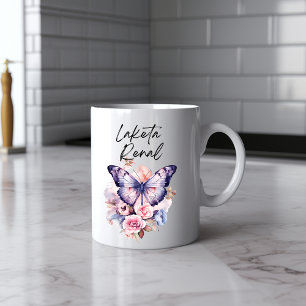 Mug Boue d'aquarelle papillon Messy