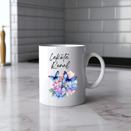 Mug Boue d'aquarelle papillon Messy