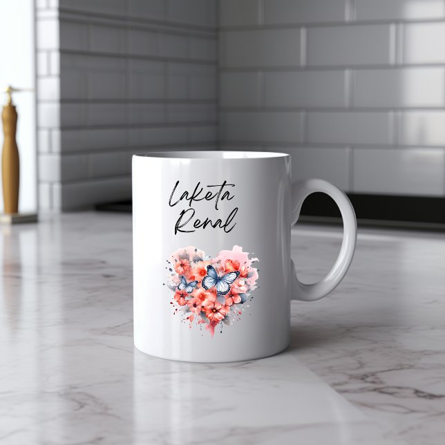 Mug Boue d'aquarelle papillon Messy (Créateur téléchargé)