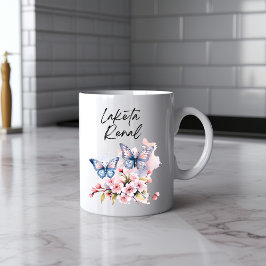 Mug Boue d'aquarelle papillon Messy