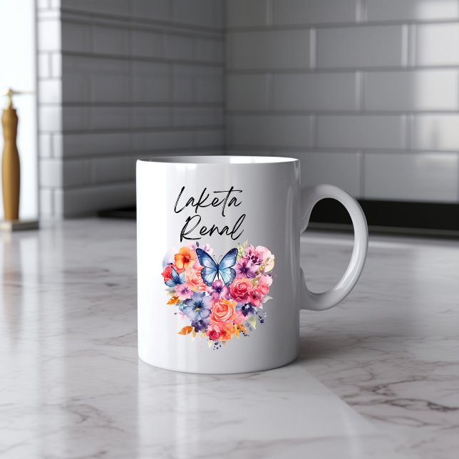 Mug Boue d'aquarelle papillon Messy (Créateur téléchargé)