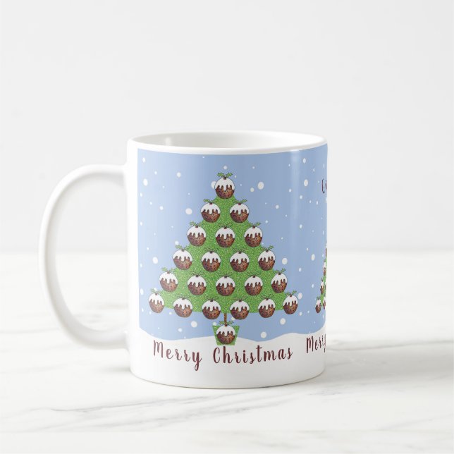 Mug Boue d'arbre de Noël personnalisée (Gauche)