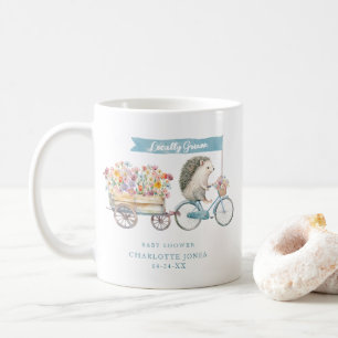 Mug Boue de Baby shower de hérisson - Floral cultivé l