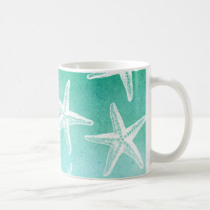 Mug Boue de café en aquarelle - Turquoise de poisson 