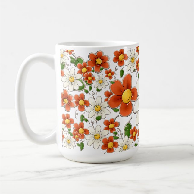 Mug Boue de café en fleurs (Gauche)