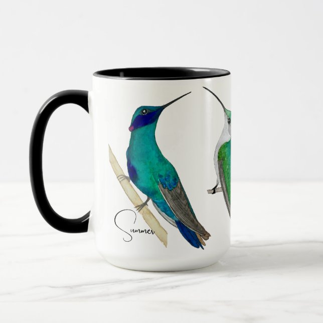 Mug Boue de colibris personnalisée (Gauche)