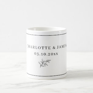 Mug Boue de feuillage frontalier minimaliste