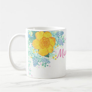 Mug Boue de fleurs d'aquarelle