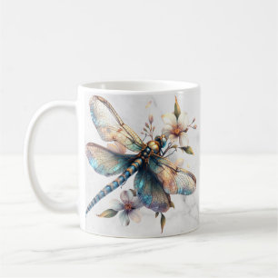 Mug Boue de libellules d'aquarelle personnalisée