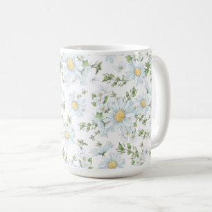 Mug Boue De Maisies Blanches Grande 15 oz.