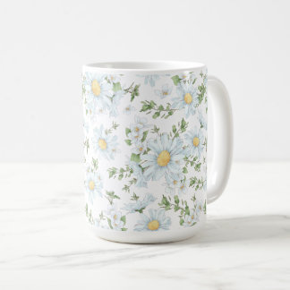 Mug Boue De Maisies Blanches Grande 15 oz.