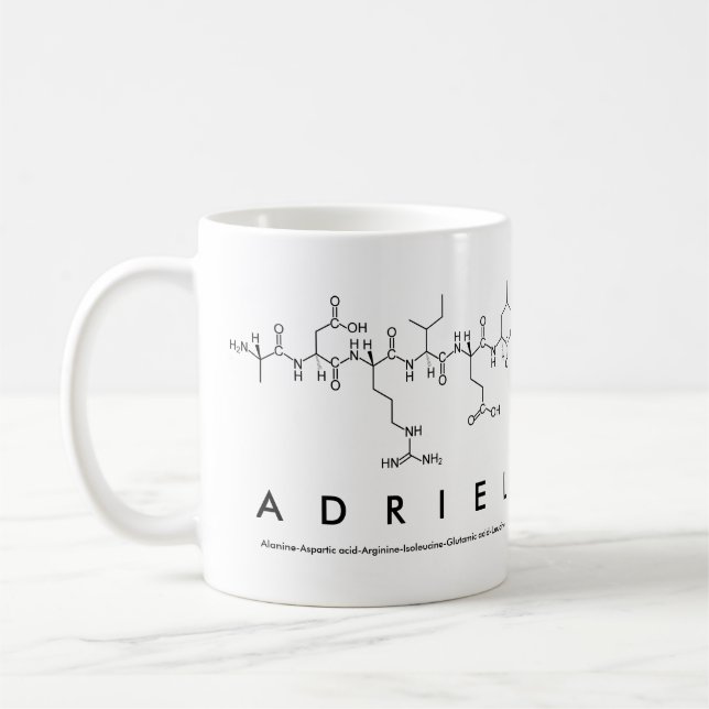 Mug Boue de nom du peptide Adriel (Gauche)