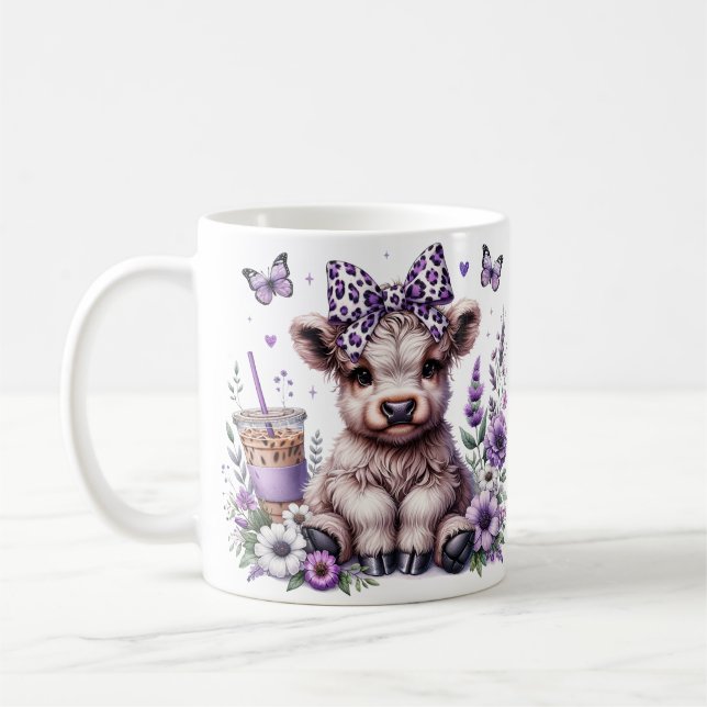 Mug Boue de vache pourpre Highland (Gauche)