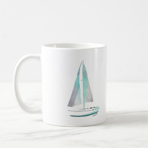 Mug Boue de voilier aquarelle