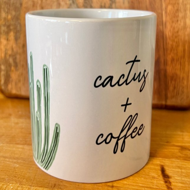 Mug Boue d'organes Cactus Plus Café Aquarelle (Créateur téléchargé)