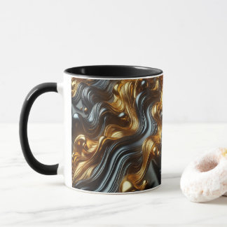 Mug Boue noire en satin de luxe