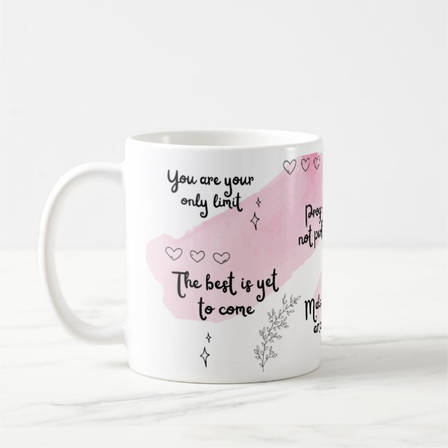 Mug Boue rose de la positivité (Gauche)