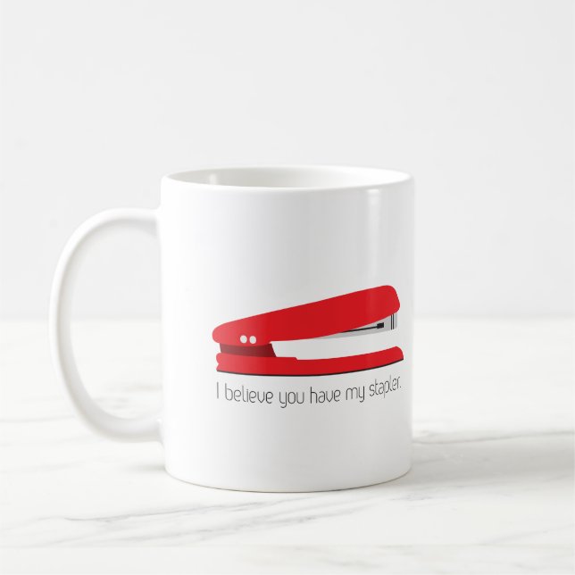 Mug Boue rouge agrafeuse (Gauche)