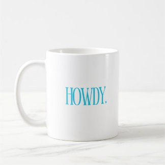 Mug Boue sud Howdy en bleu et jaune
