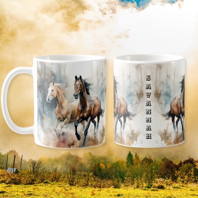 Mug Boue Western Wild Horse (Créateur téléchargé)