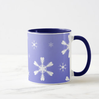 Mug Bouée de flocons bleus