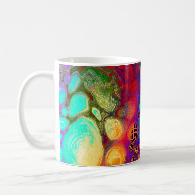 Mug Bouffée de couleurs Digital Fluid Art (Gauche)