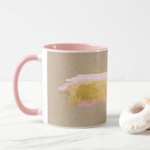 Mug Boug brosse rose or Kraft personnalisé