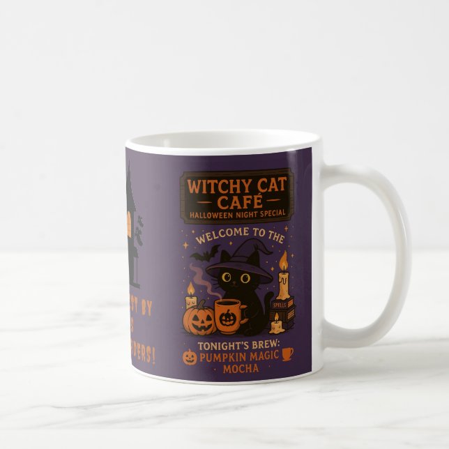 Mug Boug Café Chat Witchen - Cadeau Spell Citrouille H (Droite)