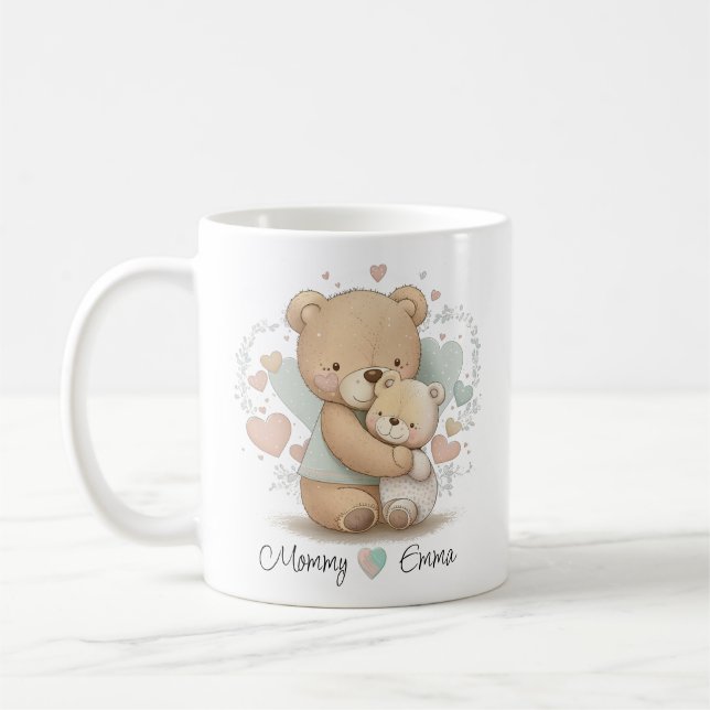Mug Boug d'amour de l'ours en peluche personnalisé (Gauche)