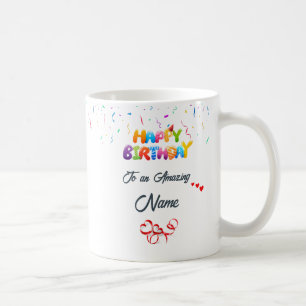 Mug Boug d'anniversaire personnalisé - Réflexion et pr