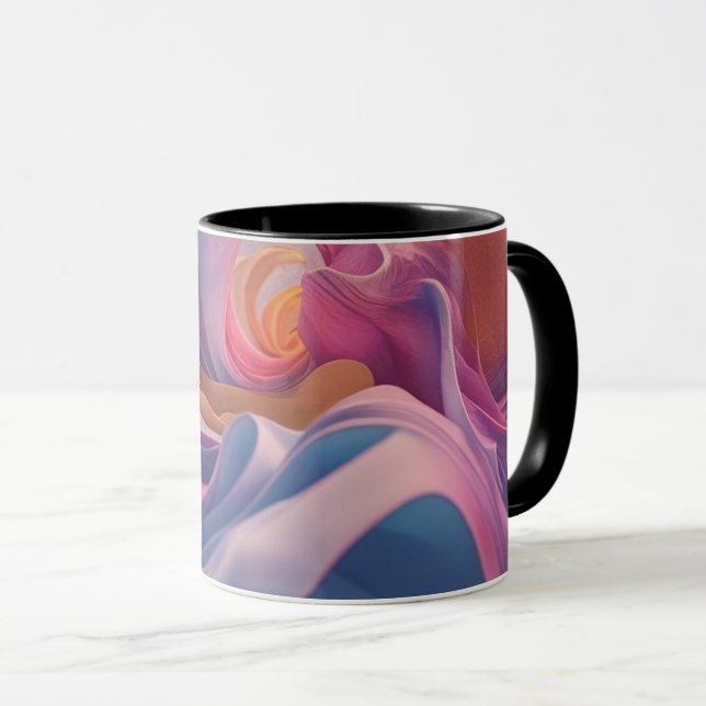 Mug Boug de café à éclaboussures colorées - Conception (Devant droit)