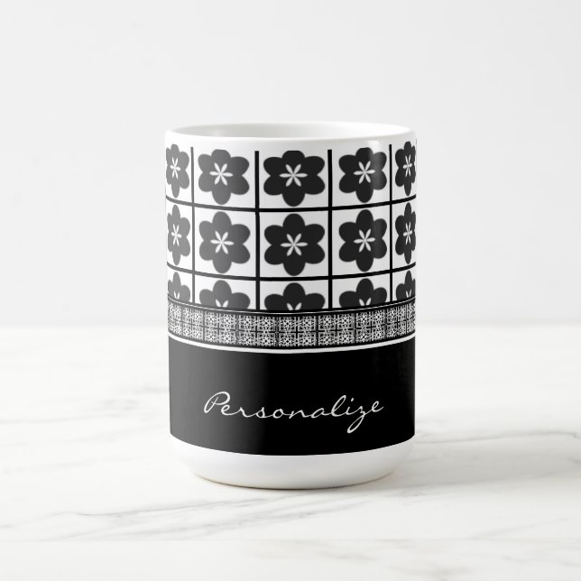 Mug Boug de café en fleur d'onyx infini (Centre)