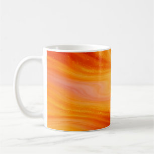 Mug Boug de café en marbre doré orange fière