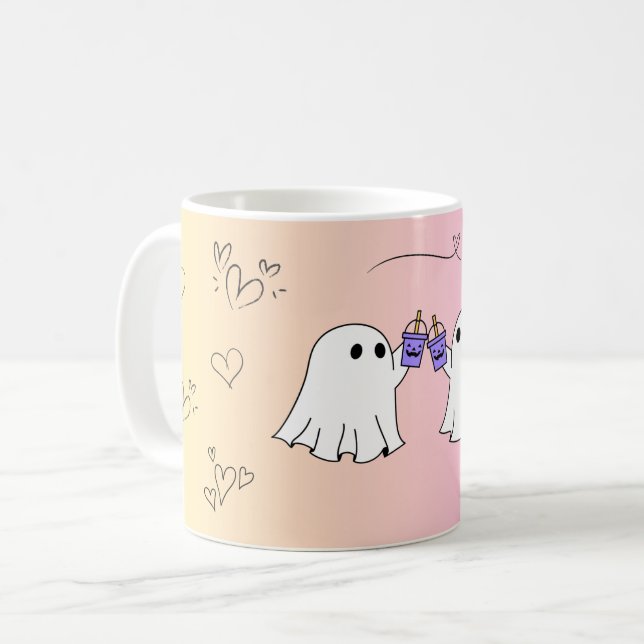 Mug Boug de café Ghosts adorable - Parfait pour Hallow (Devant gauche)