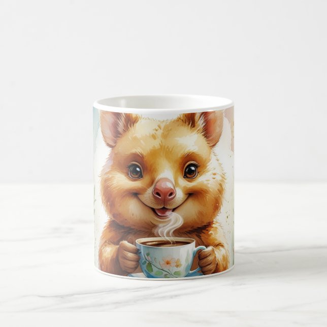 Mug Boug de café Quokka - Vibes du matin mignonnes (Centre)