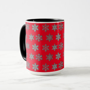 Mug Boug de flocons d'argent glacé en cristal congelé