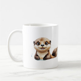 Mug Boug de loutres de mer d'aquarelle - Cadeau d'amou