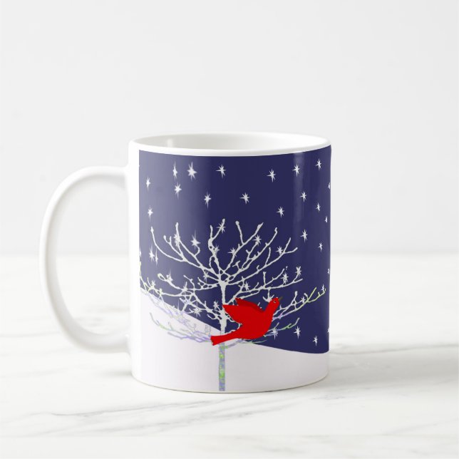Mug Boug de Noël aux oiseaux rouges - (Gauche)