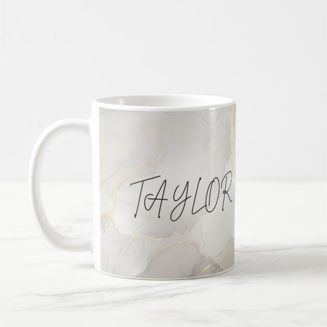 Mug Boug de nom de marbre personnalisé (Gauche)